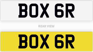 BOX 6R number plate / car registration