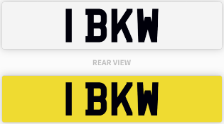 1 BKW number plate / car registration