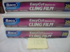 5 x Baco Cling Film 250 metres Dispenser ends are Damaged