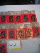 11 x Antique Black Numeral 6/9