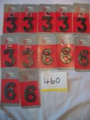 12 x Various Antique Black Numeral