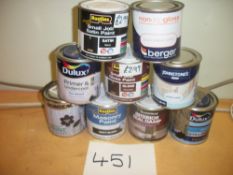9 x 250ml Various Paint