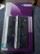 7 Pairs Of Double Steel Hinges With Screws