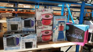 14 Items - 6 X Red5 USB Portable Air Conditioner, 4 X Cocktails Sign , 2 X Candy Floss \maker...