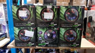 25 X Red5 Desktop LED Clock / Message Fan