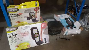 7 Items - Mixed Maddage Items To Include 3 X Homedics Extended Track Shiatsu Massager With He...
