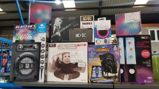 9 items - Mixed Speaker Lot To Include iDance Blaster 5 Party Box Speaker System, AC/DC Class...