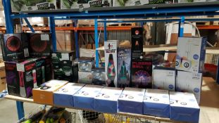 26 Items - Mixed Lot To Include 10 X He Lightshow Water Speakers, 3 X Molten Lamp, Twister Lam...