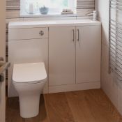 NEW (M142) Volta 500mm WC Unit Only- White Gloss. RRP £230.00. Strong 15mm cabinet, sides and ...