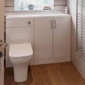 NEW (N109) Volta White Gloss Vanity Unit 500mm. RRP £295.00. The minimalist lines of the basin...