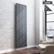 New 1800X480mm Anthracite Single Flat Panel Vertical Radiator. Rrp £395.99. Ara8/1800Sa. Made...