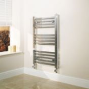 NEW (H141) 1165x500mm Chrome Square Designer Rail Radiator.