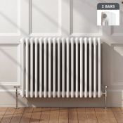(O110) 600X812mm White Double Panel Horizontal Colosseum Traditional Radiator. Rrp £476.99. Ma...