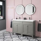 New & Boxed 1200mm Melbourne Earl Grey Basin Vanity. Rrp £1,299.99. Comes Complete With Basin...