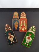 4 Brass Decorative Paper Clips