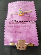 Military, Royal Ordnance Silver and Rolled Gold Brooches
