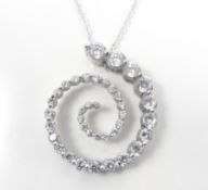 Silver pendant and silver chain.