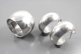 Silver set - ring and earrings