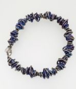 RRP £225 - Titanium Blue Link Bracelet (8.5