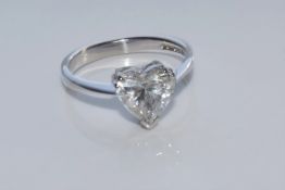 Heart cut diamond ring