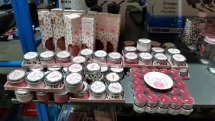 Tickled Pink Set - To Include 9 X Pear Flower Scented Diffuser, Tealight Candles & Approx 65 Tin Ca