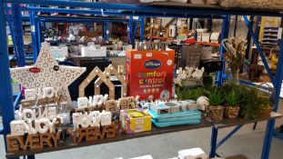 Contents Of Shelf : To Include Silentnight Double Comfort Control Electric Blanket, Artificial Plan