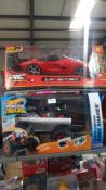 2 Items : 1 X RC Chargers La Fewrrari & 1 X Hot Wheels Monster Trucks RC Bone Shaker