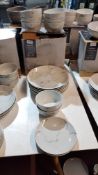 19 Piece Porcelain Marble Effect Dinner Set