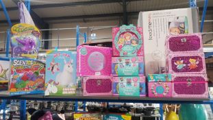 12 items : To Include Scentos Scented Sand, Hop Hop Unicorn & Disney Princess Activity Journal Keep