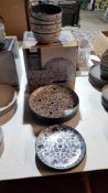 10 Piece Stoneware Folky Animals Dinner Set