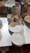 19 Piece Porcelain Marble Effect Dinner Set