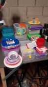 A Quantity Of Mixed Plastic Storage Containers