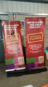 2 X Retractable Tall Sign with Carry Case