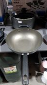 2 Items : 1 X 30cm Stock Pot & 1 X Large Wok