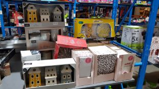 Mixed Lot : To Include 2 X 3 Pack House Tealights, 2 x Real Wax 3 Silver Ombre LED Candles & Noteb