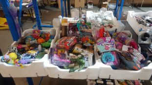 Contents Of 3 Containers : A Quantity Of Mixed Small Toys (Many Sealed). To Include Hulk, Shopkins