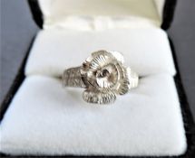 Vintage Sterling Silver Ring Hallmark Date 1978