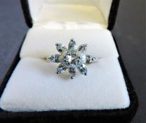 1.8 carat Blue Topaz Ring in Sterling Silver