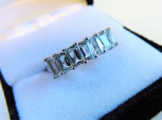 2.8 Carat Blue Topaz Sterling Silver Ring