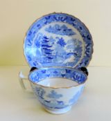 Antique Brosley Pattern Bone China Tea Cup and Saucer circa 1820