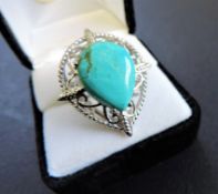 Sterling Silver Ring Turquoise Ring