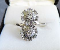 2.8 carat Aquamarine & Topaz Ring in Sterling Silver