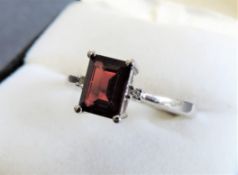 1.75 carat Garnet & Topaz Ring in Sterling Silver