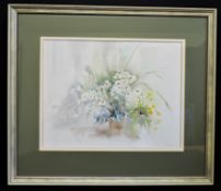 Original Watercolour Butterflies & Daisies Signed by Artist