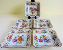 Set 5 Vintage Bavaria Schumann Hand Painted Dishes