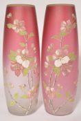 Pair of glass Vases possibly by Philip Webb