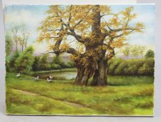 Landscape by J.F.Smith Oil on Canvas Unframed