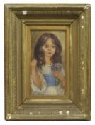 Murray Pickles Portrait of Girl Set in Gilt Frame