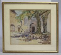 French Landscape Near Strasbourg Watercolourc.1920