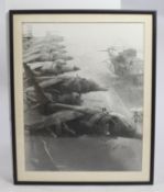 Falklands War H.M.S Invicible Framed Picture